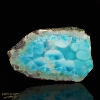 Drahý kámen Larimar z Dominikánské republiky 120x80mm