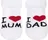 New Baby Froté kojenecké ponožky I Love Mum and Dad bílé, 62