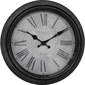 Hodiny Šedočerné nástěné hodiny - Ø 29*5 cm