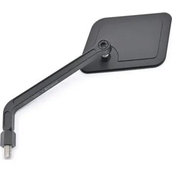 Zrcátko pro motocykl Zpětné zrcátko motocyklu DAYTONA D-MIRROR-21 FLAT-SQUARE 80993 , barva černá, 1 kus, pozice levá strana (homologované, adaptér M10 × P1,25)