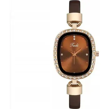 Hodinky Luxusní dámské hodinky s jemným páskem - hnědý