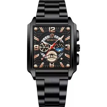 Hodinky Exkluzivní pánské náramkové hodinky - Černá růže