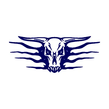 Samolepící dekorace SAMOLEPKA Bůvolí lebka 001 trofej (23 - tmavě modrá) NA AUTO, NÁLEPKA, FÓLIE, POLEP, TUNING, VLASTNÍ TEXT, TISK, AUTOSAMOLEPKY.cz, POLEPY, OBRÁZEK, LOGO, SAMOLEPKY