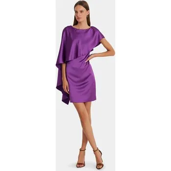 Dámské šaty Lauren Ralph Lauren Koktejlové šaty 253925915001 Fialová Regular Fit 2