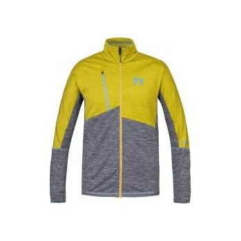 Pánská mikina Hannah NIRO citronelle/light gray mel L; Šedá mikina + DÁREK DLE VÝBĚRU!