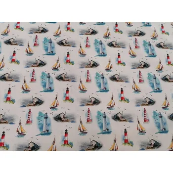 BYTEMA Bavlněná látka MOŘE šíře 150 cm