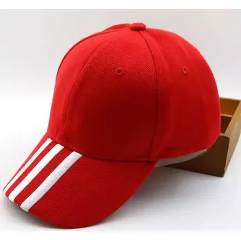 Kšiltovka Nová módní letní sportovní kšiltovka - červený bílý pruh