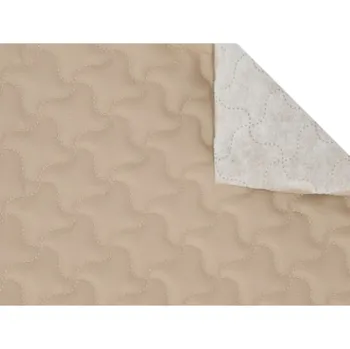 Prošívaná kočárkovina Oxford, vlnka, béžová