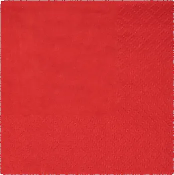 Party dekorace Santex Servítky - jednofarebné 21 x 20 cm Barva: Červená