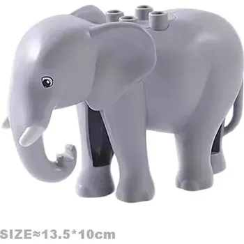 Dřevěná hračka Figurky ke stavebnici | Farmářská zvířata - Obrovský slon