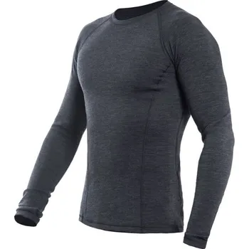 cyklistický dres Triko dlouhé pánské SENSOR MERINO BOLD antracitové XL