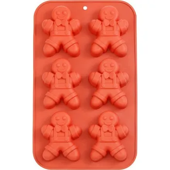 Nádoba na pečení MagicHome, silikonová forma na pečení, vánoce, 29,5x17,5x2,7cm, 6 ks