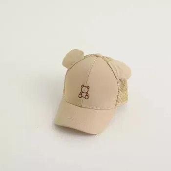 Kšiltovka Dětská letní kšiltovka s oušky - síťovina khaki