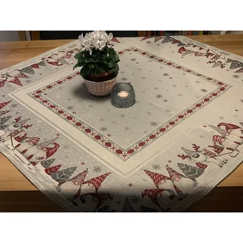 ubrus BYTEMA Gobelínový ubrus a šál VÁNOČNÍ SKŘÍTCI 45 x 140 cm