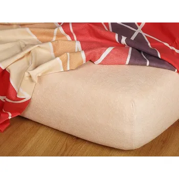 Povlečení Dadka Dadka prostěradlo froté barva medová 180/200