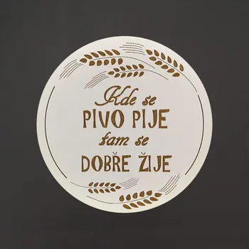 Podtácek AMADEA Dřevěný podtácek kulatý Pivo text "kde se pivo pije tam se dobře žije", pr. 10,5 cm