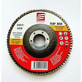 Brusný kotouč Eurosonic Lamelový Brusný Kotouč, 125x22,2mm, Zrnitost A40, 12200 ot/min (Brusný kotouč 125mm | Lamelový brusný kotouč | Brusný kotouč na kov | Brusný kotouč na dřevo | Brusný kotouč na plast | Brusný kotouč Eurosonic | Brusný kotouč A40 | Brusný kotouč p