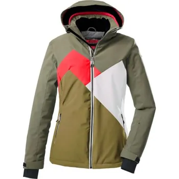 dámská bunda Killtec KSW 83 Ski Jacket, olive/neon coral - vel. 42 123083