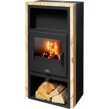 Krbová kamna Krbová kamna ABX NARVIK 5 kW, černý korpus, opláštění pískovec 803078