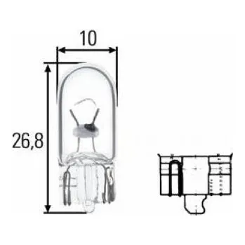 Autožárovka Žárovka 12V 3W s celoskeněnou paticí W21,1x9,5d 3386