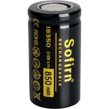 Článková baterie Nabíjecí Li-ion baterie Sofirn 18350 850mAh, nejen pro LED svítilny (kvalitní nabíjecí akumulátor typu 18350)