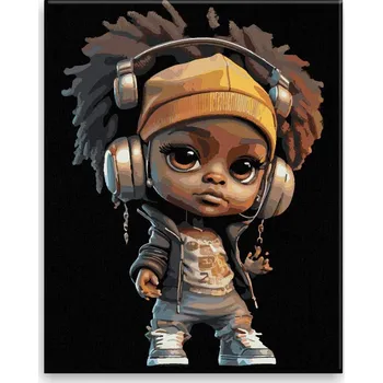 Malování podle čísel - Teenager - 40x50 cm, bez dřevěného rámu - CZ výroba