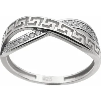 Prsten Zlatý prsten z bílého zlata se zirkony YYZ1162W, vel. 53, 1.95 g (585/1000)