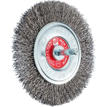 SIT Obvodový kadeřavý kartáč na stopce profi - ocel (GG) Ocel 0,3 mm 70 9 15000 6 x 25