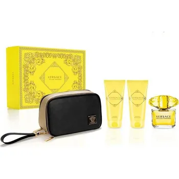 Dámský parfém Versace Versace Yellow Diamond SET: Toaletní voda 90ml + Tělové mléko 100ml + Sprchový gél 100ml + Taška Pre ženy Toaletní voda
