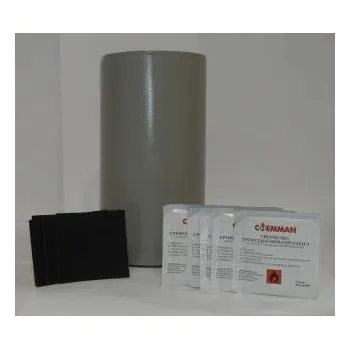 Lepící sada Sada na opravu (záplata) autoplachet 220x22 cm + 5x lepidlo + 5x brusný papír ŠEDÁ 19737