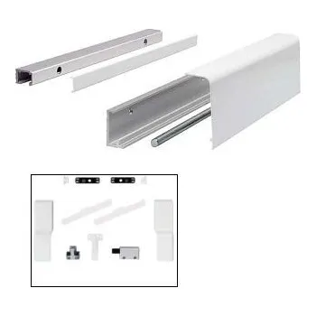 Dveřní kování G-U set kolejníc pro pousvné dveře PSK 966/150 Barva: bílá, Typ: 3000 mm