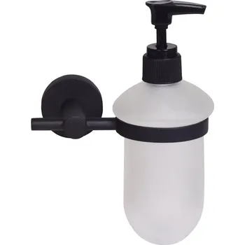 Dávkovač mýdla BISK Erga FOR YOU, dávkovač mýdla na zeď, černá matná, ERG-08253