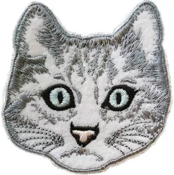 CHEMLON CZ s.r.o. Textilní nášivka Kočka Barva: šedá
