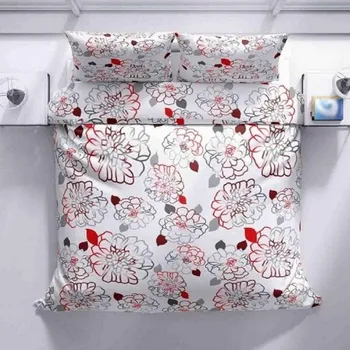 Povlečení Bavlněné povlečení - bílé s květy