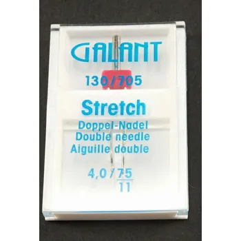 Příslušenství k šicímu stroji Dvojjehla stretchová do šicích strojů - 1 ks - velikost 4/75/11