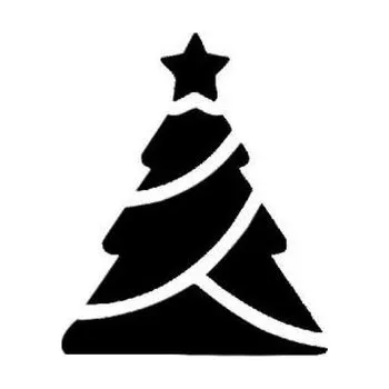 Vánoční strom - plastová šablona v10 Rozměr: B 14,5x14,5cm