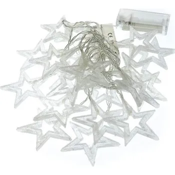 Vánoční světelný řetěz Nexos Trading D75974 řetěz hvězdy 2 ks 20 LED teplá bílá