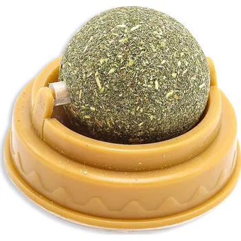 Hračka pro kočku AKINU Nalepovací kulička se šantou béžová