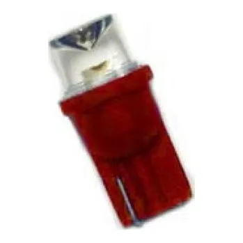 Autožárovka LED žárovka 2ks 12V 5W W2,1x9,5d červená rozptylová čočka 13260