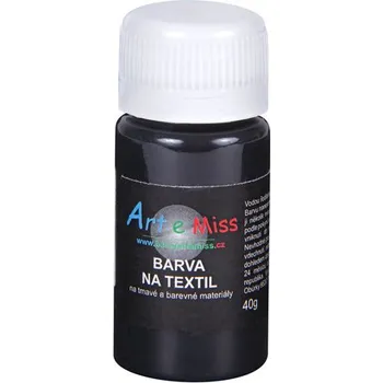 Speciální výtvarná barva ARTEMISS Barva na tmavý textil 40g, černá