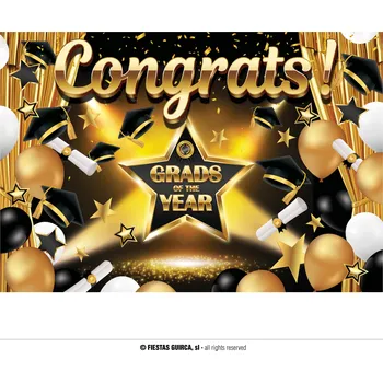 Karnevalový doplněk Guirca Foto plátno pro absolventy 220x150 cm