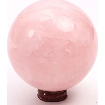 Drahý kámen Magieprirody.cz Růženín koule 88 mm 967 g přírodní kámen + dřevěný podstavec #B125
