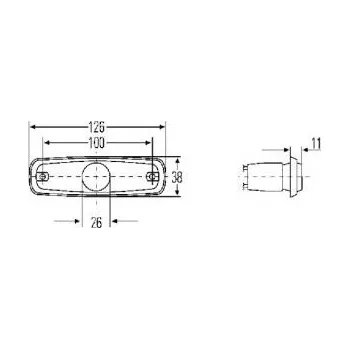 Přídavný světlomet Poziční světlo červené 24V W5W 5972