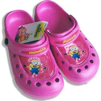 Dívčí sandály SETINO Dívčí kroksy Mimoni velikost 27 - 32 Barva: růžová, Dětská velikost: 31-32