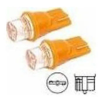 Autožárovka LED žárovka 2ks 12V 5W W2,1x9,5d oranžová rozptylová čočka 11738