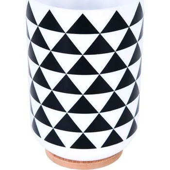 BISK Erga SNOW, sklenice na zubní kartáčky na postavení, bílá-hnědá, ERG-07902