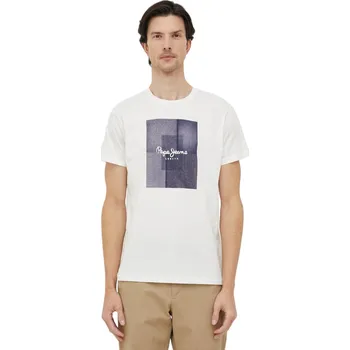 Pánské tričko PEPE JEANS PÁNSKÉ TRIČKO WELSCH FUTURE ECRU PM509121 803 Velikost: XL