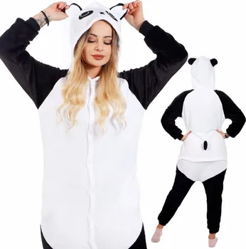 Dámské pyžamo Springos Kigurumi Panda černobílé