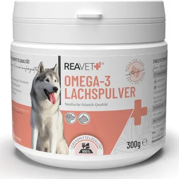Kloubní výživa pro psa a kočku REAVET Omega-3 lososový prášek (300 g)