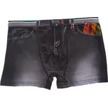 Bambusové boxerky s imitací riflí G55444 Barva: černá, Velikost: M